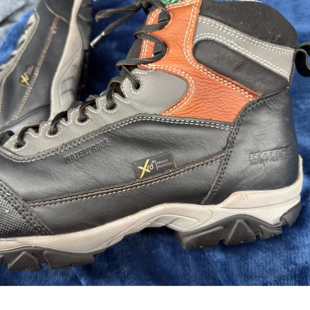Hytest Work Boots Men's 15W Black Brown Waterproof Composite Toe ASTM Safety